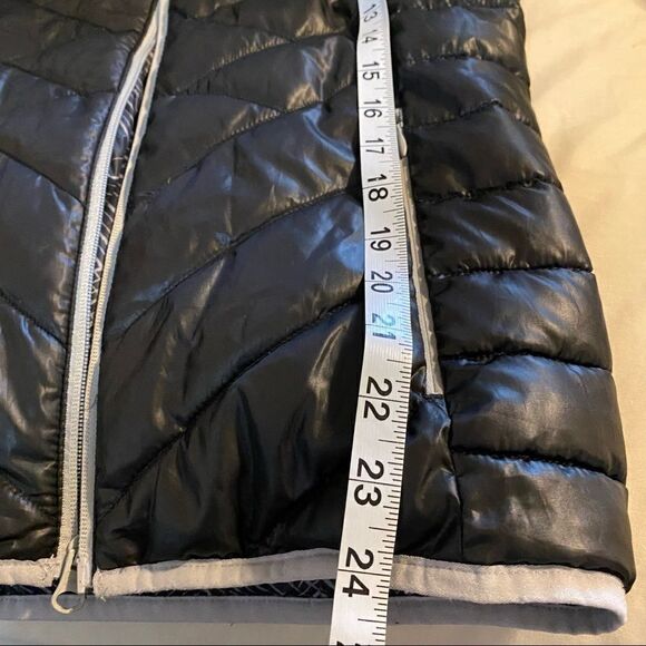 Women's alternative down puffer quilted black reversible Jacket S/M - Picture 9 of 12